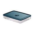 thumbnail image 1 of Caja para guardar huevos, contenedor para huevos, apilable, reutilizable, dispensador, bandeja para huevos para armario. Verde, 1 of 9