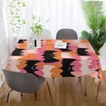 thumbnail image 6 of 60x90 Inch Tablecloth Polyester Square Tablecloth for Home Kitchen Dinner Decor Orange and Black Bats, 6 of 9