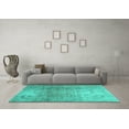 thumbnail image 3 of Ahgly Company Machine Washable Indoor Rectangle Persian Turquoise Blue Traditional Area Rugs, 4' x 6', 3 of 4