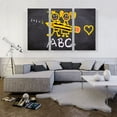 thumbnail image 2 of ARTCANVAS Kids Alphabet Drawing on Chalkboard School decor Canvas Art Print - Size: 60" x 40" (1.50" Deep) (3-Piece), 2 of 9