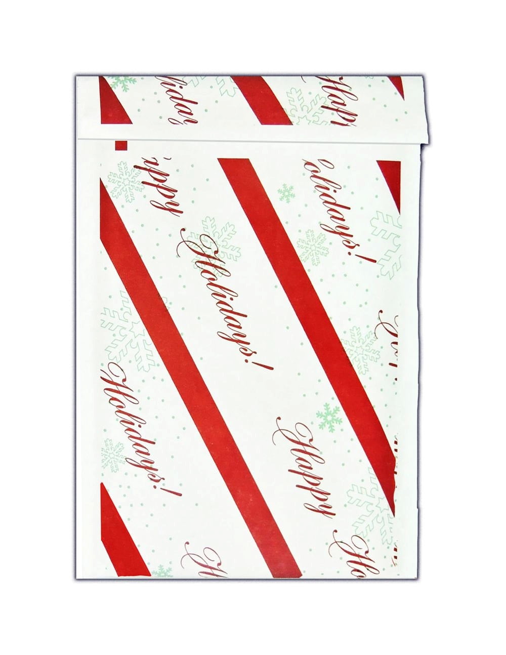 10.5" x 15" Happy Holidays Kraft BUBBLE MAILERS White Christmas