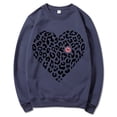 thumbnail image 4 of ZSQDM Women's Hoodless Sweatshirt Women's Oversized Turtleneck Sweaters Cowl Neck Winter Slouchy Loose Knit Sweaters Women's Sweatshirt with Print Crew Neck with Heart Motif and Letter Print (Xxl), 4 of 5