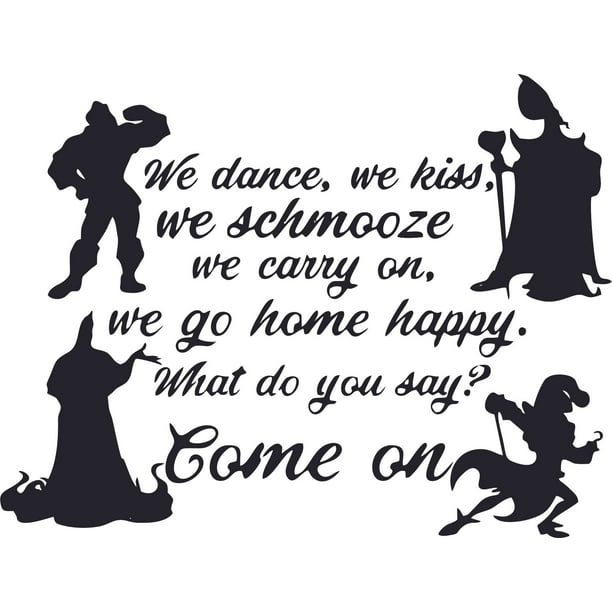 Come On Disney Villains Cartoon Characters Decors Wall Sticker Art Design Decal For Girls Boys Kids Room Bedroom Nursery Kindergarten House Home Decor Stickers Wall Art Vinyl Decoration 40x40 Inch Walmart Com