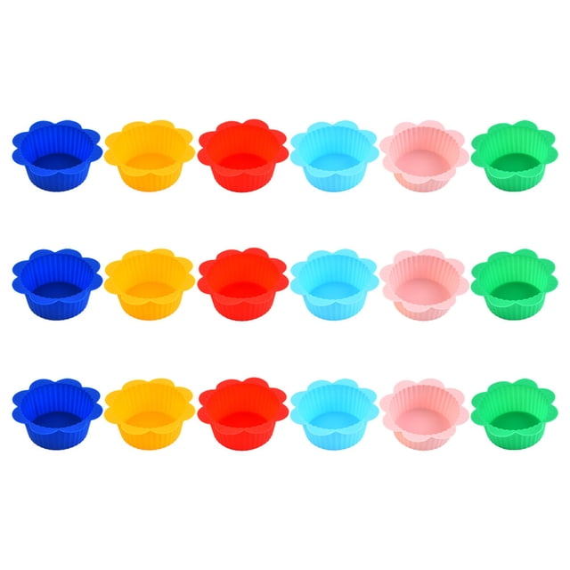 18Pcs Baking Cups Silicone Cupcake Liners Greaseproof Baking Cups DIY Muffin Liners