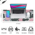thumbnail image 5 of Pink Gray Camouflage &nbsp;mouse Padswaterproofnon Slip&nbsp;for Office Home Work Gaminggaming Mouse PadRubber Base Mousepad with Stitched Edges 31.5x11.8inches, 5 of 7