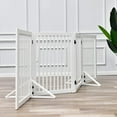 thumbnail image 5 of WELLAND Triangle Support Feet Set of 2 for 360 Degree Configurable Gate Collection, Solid Pine Wood, Easy to Install, 2 Pairs of Safety Fence Feet for Freestanding Pet Gates, White, 5 of 9
