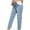 Light Blue, variant on Lolmot Under Belly Maternity Jeans for Women Mid-Rise Stretchy Boyfriend Jeans Pregnancy Denim Pants with Elastic Inset Panel
