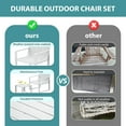 thumbnail image 6 of Werph Outdoor Patio Furniture Set, Patio Chairs with Outdoor Table, Front Porch Furniture Patio Chair with  Balcony Furniture Bistro Table and Chair Set Outdoor Seating Set,White, 6 of 7