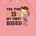 thumbnail image 4 of Inktastic Yes, This is My First Rodeo- Cowgirl in Hat and Boots Girls Baby Bodysuit, 4 of 5