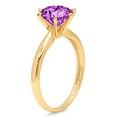 thumbnail image 2 of 1 ct Round Cut Simulated Alexandrite Solitaire 18K Yellow Gold Womens Engagement Ring, 2 of 3