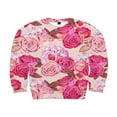 thumbnail image 3 of PENGXIANG Femmes Chemises Casual Col Rond Manches Longues Pull Tops Mode Amour Coeur Graphique Sweatshirt, 3 of 5
