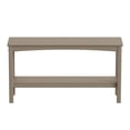 thumbnail image 3 of WestinTrends 55" Outdoor Patio HDPE Adirondack 2-Tier Shelf Console Table, Weathered Wood, 3 of 16