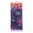 thumbnail image 4 of Women's Fashion Tassel Scarf, Purple Fractal Spiral Design Long Shawl, Lightweight and Warm, 4 of 9