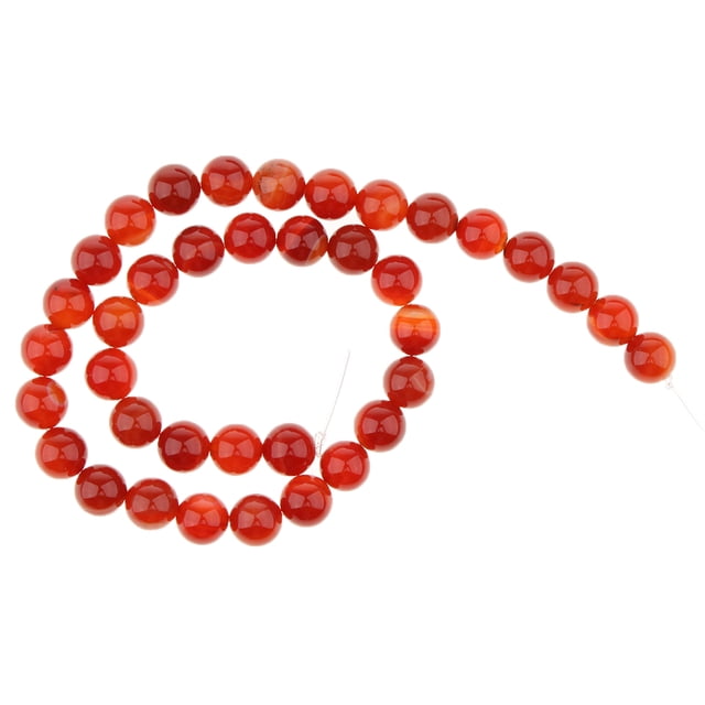 Piedras preciosas de ágata rayado rojo 10mm para hacer joyas Sunnimix