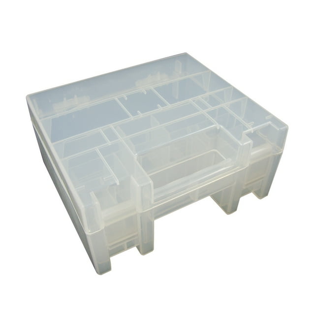MasteelfCA Boîte de Rangement Portable Transparente pour Piles 18650 26650 AA AAA, Support en Plastique (Transparent)