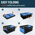 thumbnail image 3 of 60L Collapsible Utility Crates for Storage: Stackable & Portable Basket Foldable Plastic Crates for Office, Home, Garage, 3 of 7