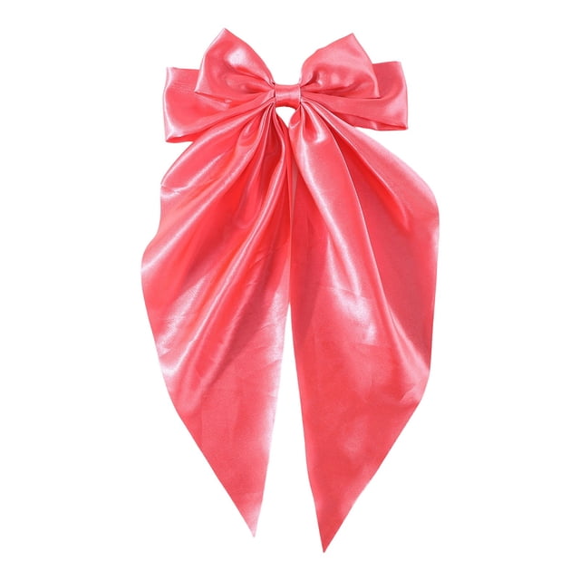 Elegante pinza para el pelo con lazo largo de satén para niñas, perfecta para bodas, fiestas y uso diario