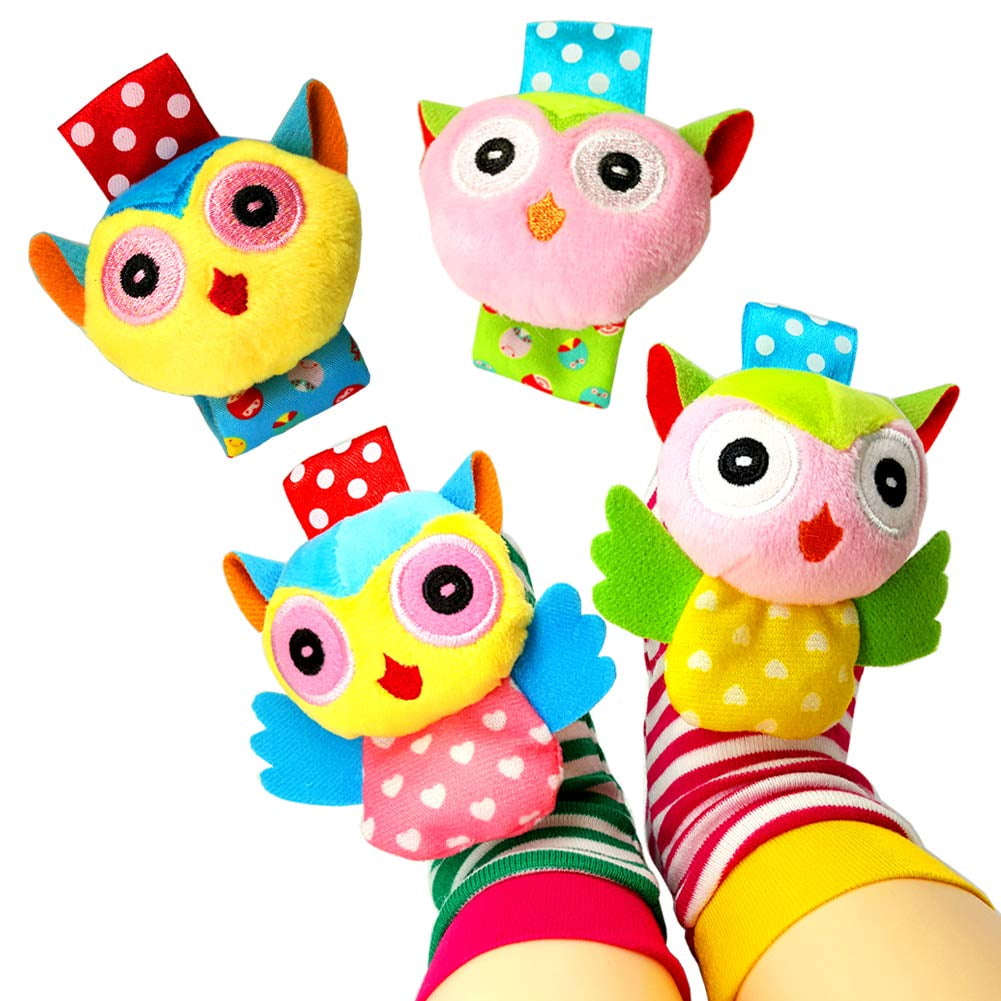 Baby Socks Toys, Baby Infant Wrist Rattles and Foot Rattles Finder