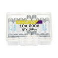 thumbnail image 4 of FF10A Multimeter Fuse 10A 600V 6.3x32MM Digital Multi Meter Fast Acting Fuses 10 Amp 600 Volt 0.25x1.26Inch Nickel-Plated Brass Ceramic Fast Blow Multimeters Fusibiles (Pack of 10Pcs), 4 of 8