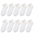 thumbnail image 2 of WTXUE Socks for Women, 10-Pack, Women Mesh Little Cute Short Daisy 10PC Splice Casual Breathable Socks Socks, 1# White, 2 of 4