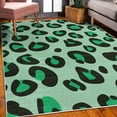 thumbnail image 3 of Animal Decorative Rug, Leopard Animal Skin Pattern in Abstract Style Wild Safari Jungle Theme, Quality Carpet for Bedroom Dorm and Living Room, 6 Sizes, Sea Green, by Ambesonne, 3 of 4