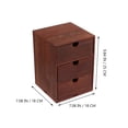 thumbnail image 3 of 1 caja de almacenamiento de escritorio vintage con cajones de madera (cuatro capas), 3 of 7