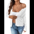 thumbnail image 2 of Suéter de Punto Tipo Cárdigan de Larga con Cuello en V y Botones para Mujer L, 2 of 9