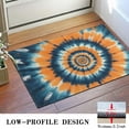 thumbnail image 3 of Orange Blue Tie Dye Spiral Pattern Door Rugs,Washable Non Slip Door Mats Indoor,Decorative Door Mats,Entry Mat Indoor for Entrance,Bedroom,Kitchen,Bathroom,16"x24", 3 of 6