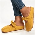 thumbnail image 2 of Women's Bowknot Faux Suede Mule Clogs, Slip-On Closed-Toe Casual Comfort Slides, 2 of 4