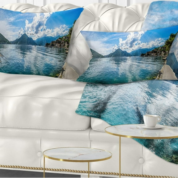 Designart 12" x 20" Multi-color Polyester Throw Pillow