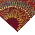 thumbnail image 2 of ESENCIA Indoor/Outdoor Power Loomed Latex Back Non Slip Mat - Contemporary Medallion Casual Medallion Colorful (Circles Saffron) (1'11" x 4'11"), 2 of 5