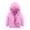 Pink, variant on CYRBOKO Girls Hooded Puffer Jackets, Zipper Long Sleeve Lightweight Thermal Winter Clothing Hot Pink Size 14-16 T