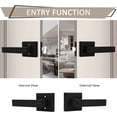 thumbnail image 3 of 3 Pack Interior Bedroom Entrance Door Lever Doorknobs Door Lock One Keyway Entry Keyed Entrance Lockset in Black Each with 3 Keys, 3 of 9