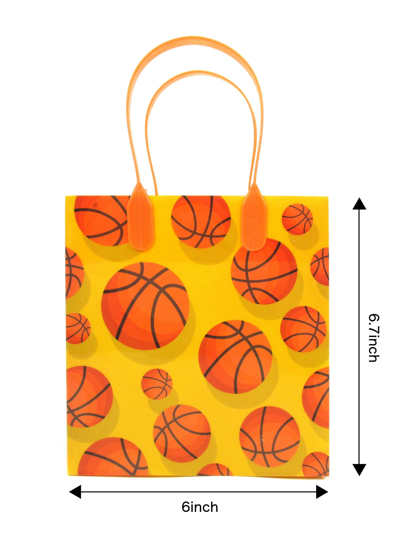 12Pcs Party Favor Bags Basketball Printing Gift Bags, Paper Bags