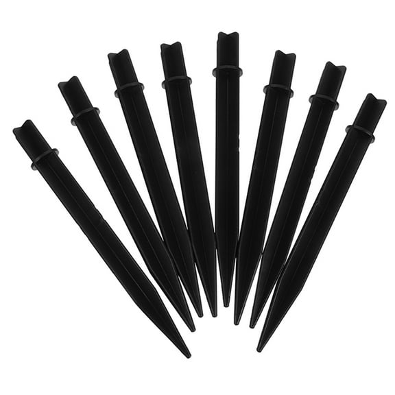 Durable ABS Plastic Ground Stakes for Outdoor Decor Black Color Suitable for Various Grounds 8 Pieces