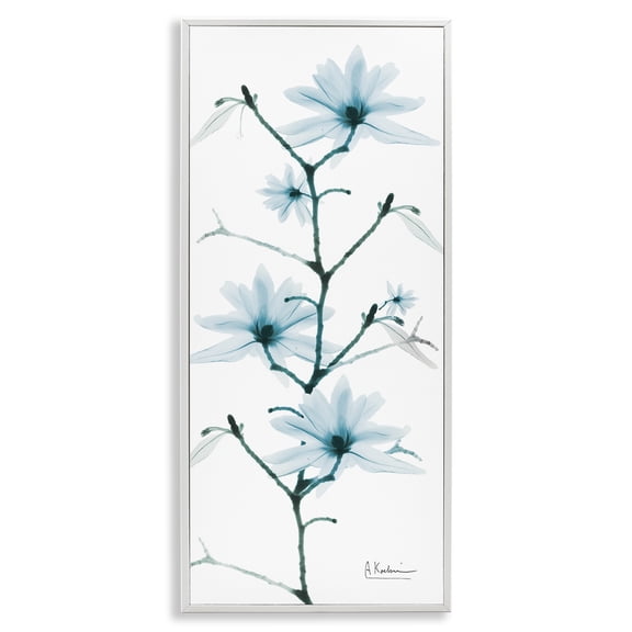 Stupell Industries Scandinavian Blue Tree Blossom Florals Translucent Plant Photography White Framed Giclee Art, 13 x 30, by Albert Koetsier
