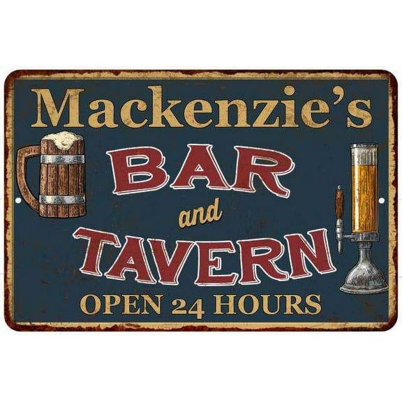 Mackenzie's Green Bar & Tavern Rustic Sign 8 x 12 High Gloss Metal 208120047984