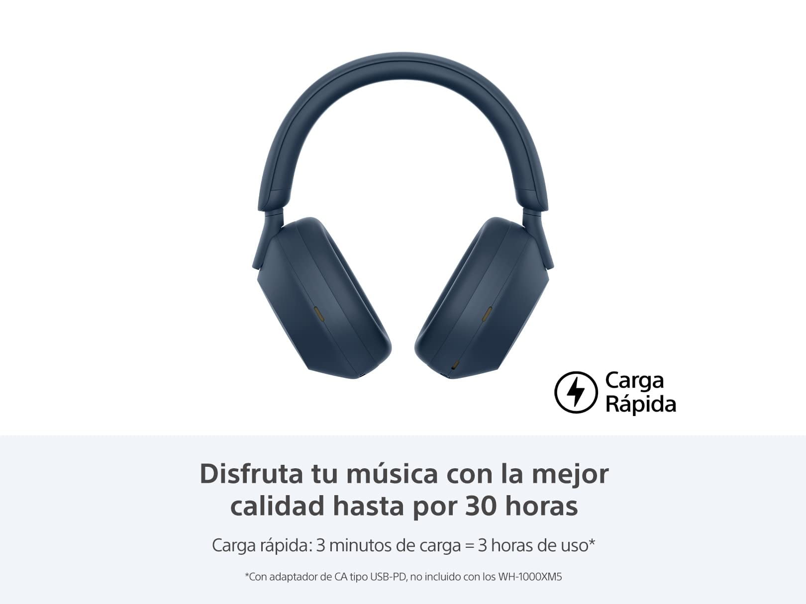 Sony WH-1000XM5 Bluetooth Wireless Noise Canceling Headphones - Blue