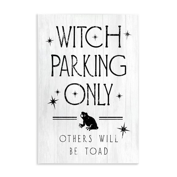 Stupell Industries Eclectic Witch Parking Funny Halloween Wall Plaque Art, 13 x 19, by Lil' Rue
