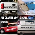 thumbnail image 3 of Create Your Own Custom Vehicle Decal - Choose Color Font Size - Personalized Car & Truck Vinyl Decals Stickers - Customised Auto Automotive Decal - Window Windshield Bumper Letterings Name, 3 of 7