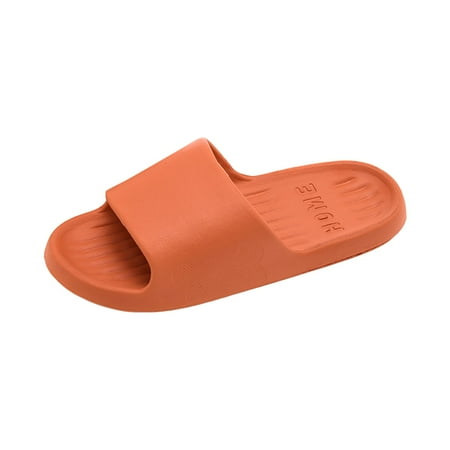 OJSFQUFP Womens Summer Slippers Men and Women Shoes Indoor and Outdoor Home Slippers Fashion Solid Color Lightweight Sandals Bathroom Slippers Women Slipper Orange 40
