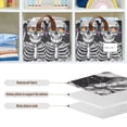 thumbnail image 4 of Yayeee Foldable Storage Basket for Shelves with Handles Set of 2 Waterproof Cloth Bins, Skeleton with Glasses, 4 of 7