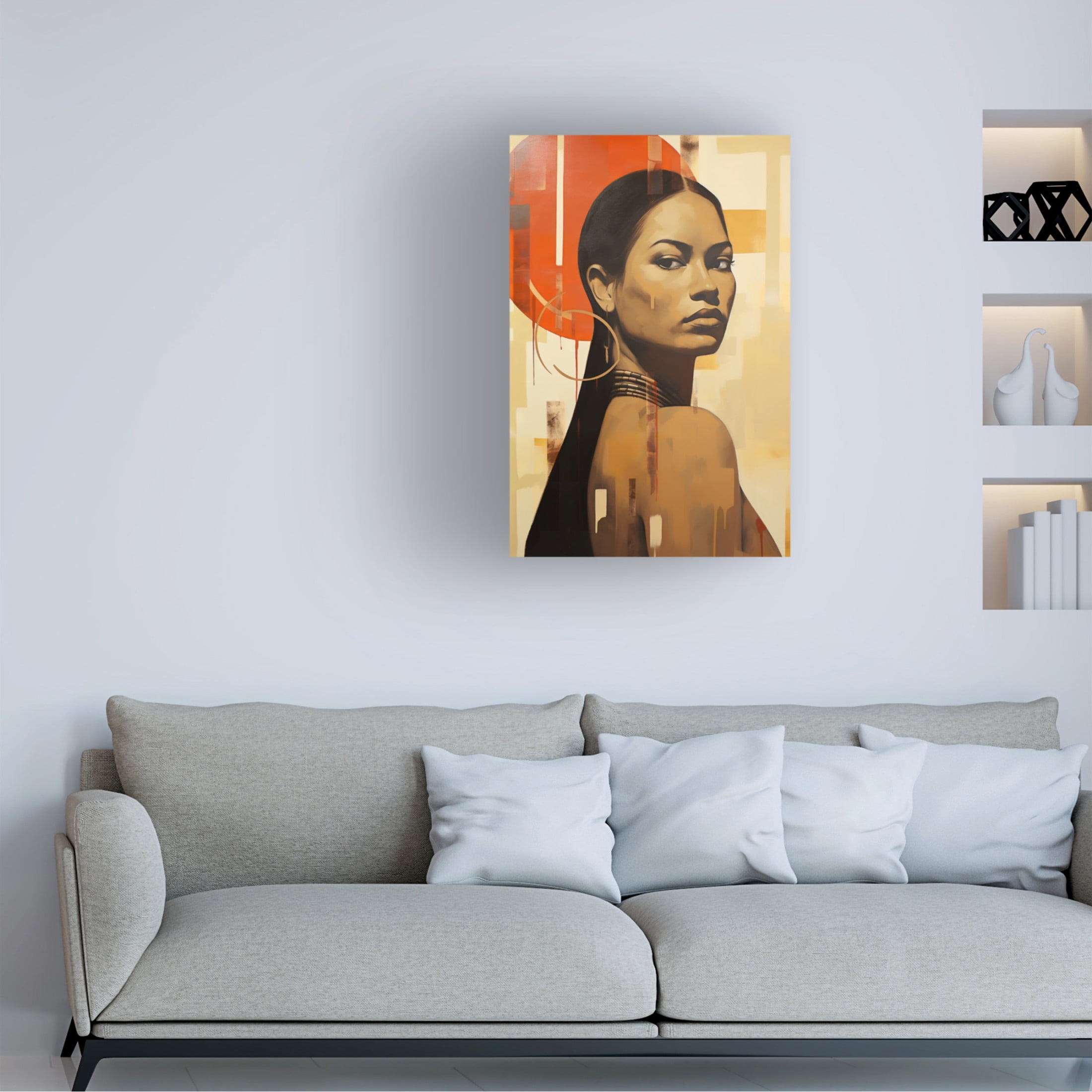 Canvas Wall Art - Ray Heere 'Colorful Model 15' Wall Art for Living Room, Bedroom, or Office Décor by Trademark Fine Art - 30 x 47 Inches