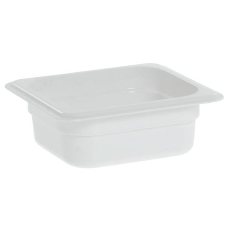 Cambro Camwear® 1/6 Size White Polycarbonate Cold Food Pan - 2 1/2"D