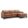 thumbnail image 7 of Hello Sofa Home Pimlico Right Hand Facing Top Grain Leather Sectional in Brown, 7 of 7