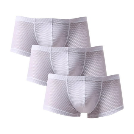 

Clearance Underwear OTEMRCLOC Men s 3Pc Sexy Breathable White L