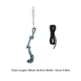 thumbnail image 2 of EeaseCA Pet Durable Stainless Steel Spring Pole Dog Rope Toys Hanging Exercise Rope Pull with 5M Black Ropes, 2 of 8