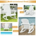 thumbnail image 6 of Gymax Kids Slatted Solid Wood Outdoor Adirondack Rocking Chair with Water Resistance, White, 6 of 10