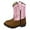 Brown Distress Pink, variant on Smoky Mountain Western Boots Girls Hopalong Leather Brown Pink 3246T