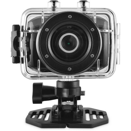 Ematic ActionCam HD Waterproof Camera with Post and Helmet Mount